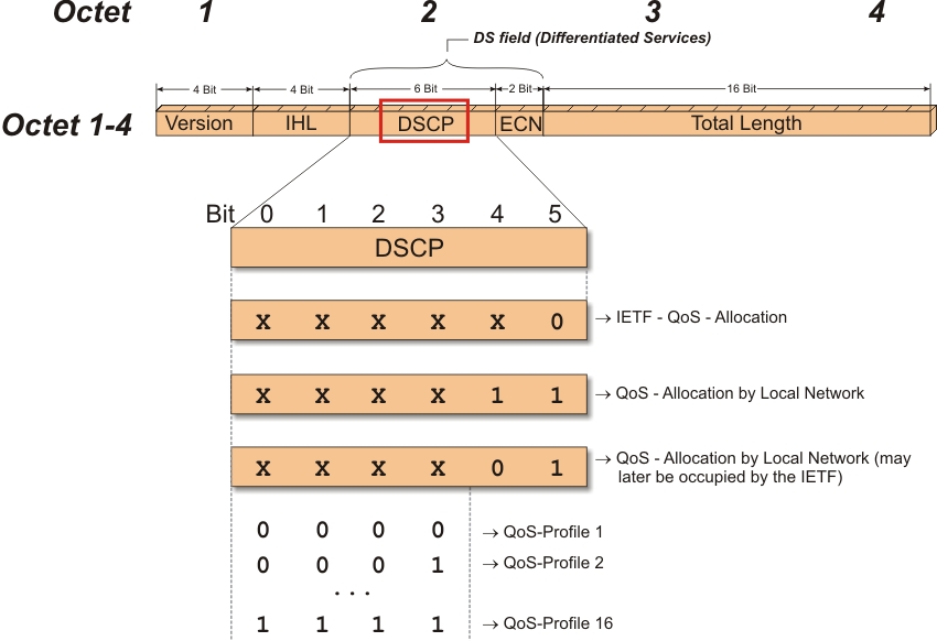 ip header dscp